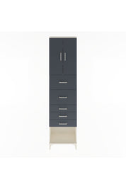 Arges Dolap 3 Raflı 5 Çekmeceli 2 Kapaklı 60x30x243 - S32M069V2A