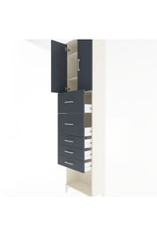 Arges Dolap 3 Raflı 5 Çekmeceli 2 Kapaklı 60x30x243 - S32M069V2A