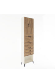 Arges Dolap 3 Raflı 5 Çekmeceli 2 Kapaklı 60x30x243 - S32M069V3A