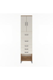 Arges Dolap 3 Raflı 5 Çekmeceli 2 Kapaklı 60x30x243 - S32M069V7A