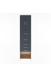 Arges Dolap 3 Raflı 5 Çekmeceli 2 Kapaklı 60x30x243 - S32M069V8A
