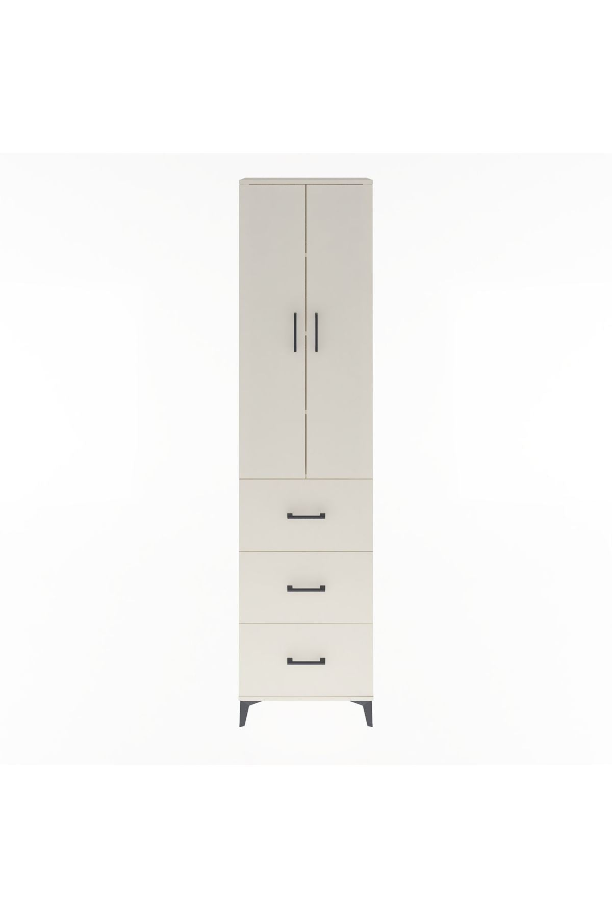 Arges Dolap 4 Raflı 3 Çekmeceli 2 Kapaklı 60x30x243 - S32M070V1A