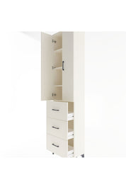 Arges Dolap 4 Raflı 3 Çekmeceli 2 Kapaklı 60x30x243 - S32M070V1A