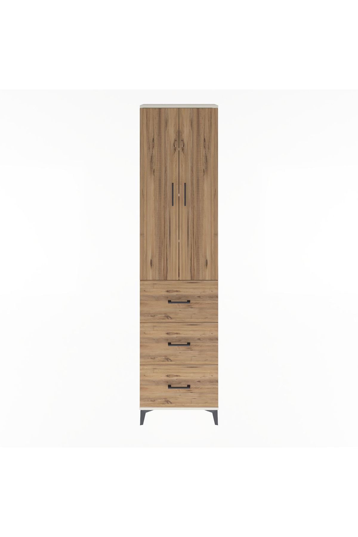 Arges Dolap 4 Raflı 3 Çekmeceli 2 Kapaklı 60x30x243 - S32M070V3A