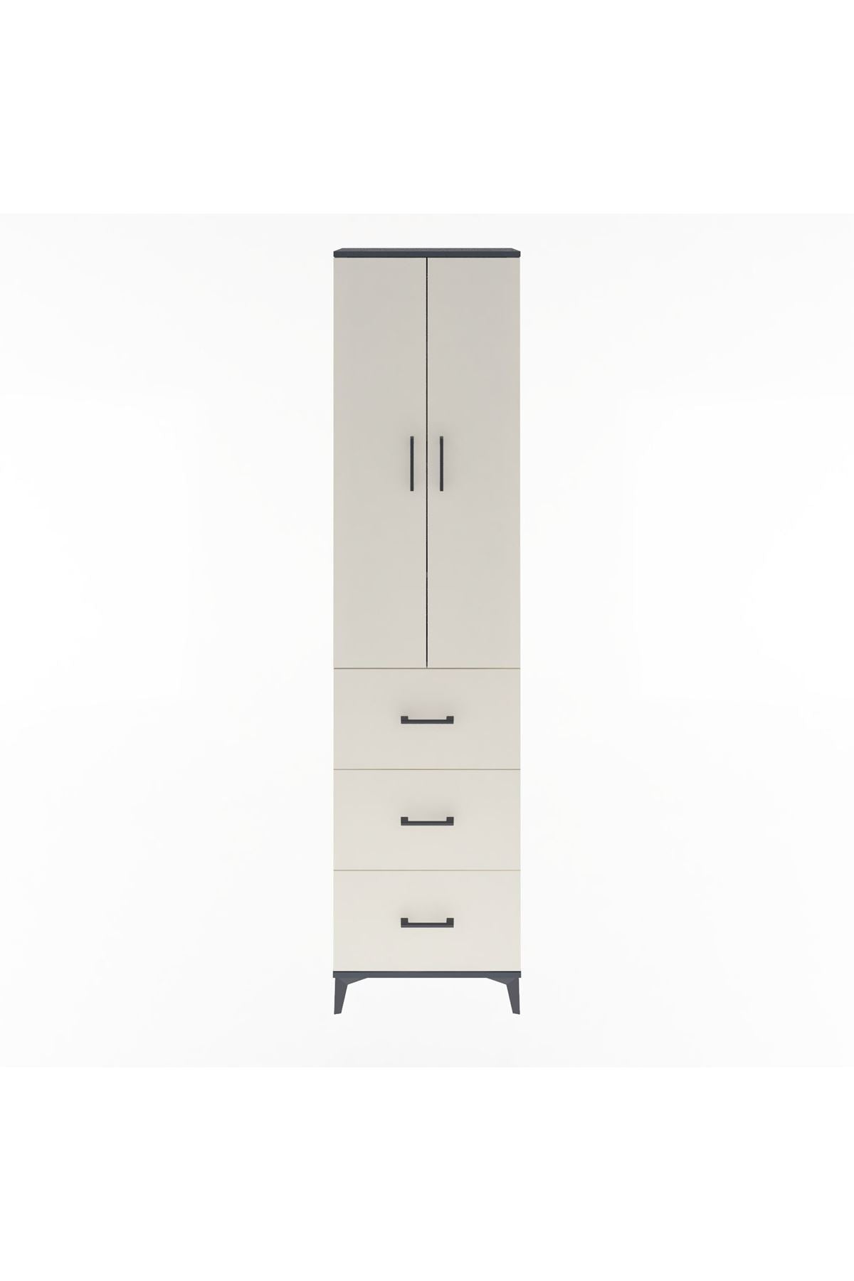Arges Dolap 4 Raflı 3 Çekmeceli 2 Kapaklı 60x30x243 - S32M070V4A