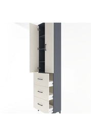 Arges Dolap 4 Raflı 3 Çekmeceli 2 Kapaklı 60x30x243 - S32M070V4A