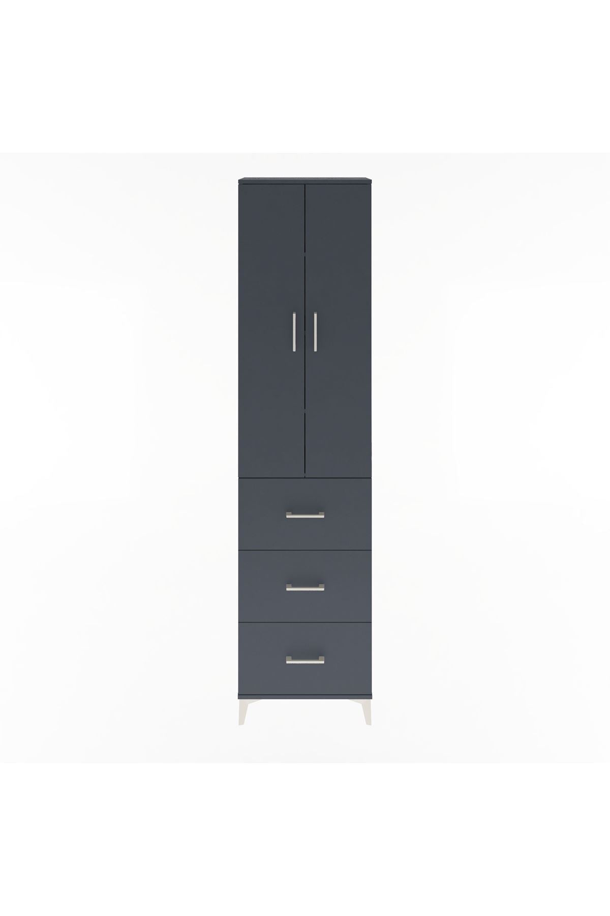 Arges Dolap 4 Raflı 3 Çekmeceli 2 Kapaklı 60x30x243 - S32M070V5A