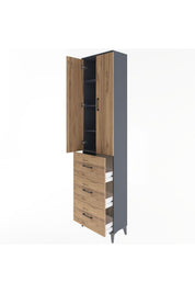Arges Dolap 4 Raflı 3 Çekmeceli 2 Kapaklı 60x30x243 - S32M070V6A