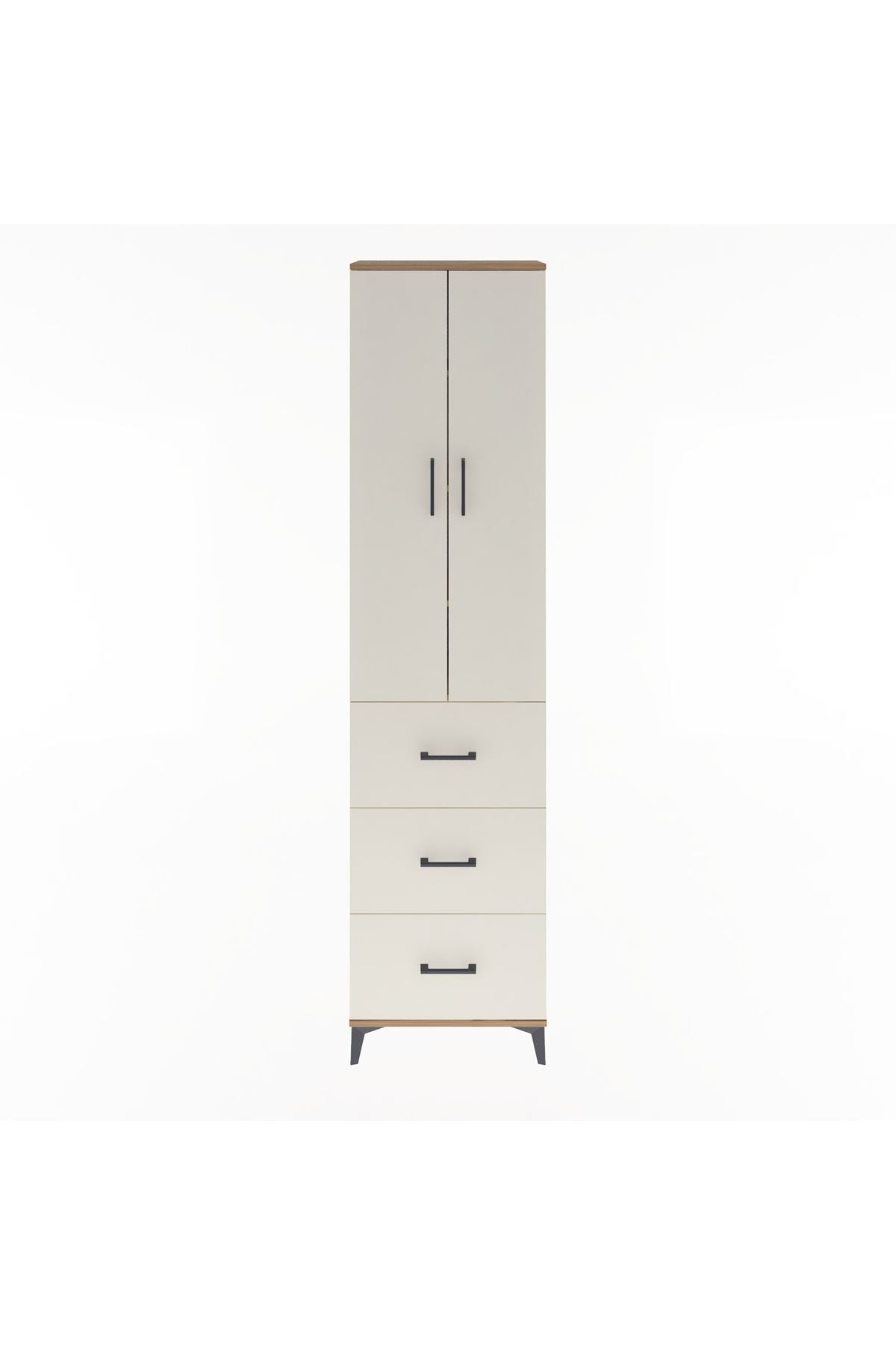 Arges Dolap 4 Raflı 3 Çekmeceli 2 Kapaklı 60x30x243 - S32M070V7A