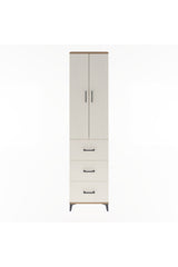 Arges Dolap 4 Raflı 3 Çekmeceli 2 Kapaklı 60x30x243