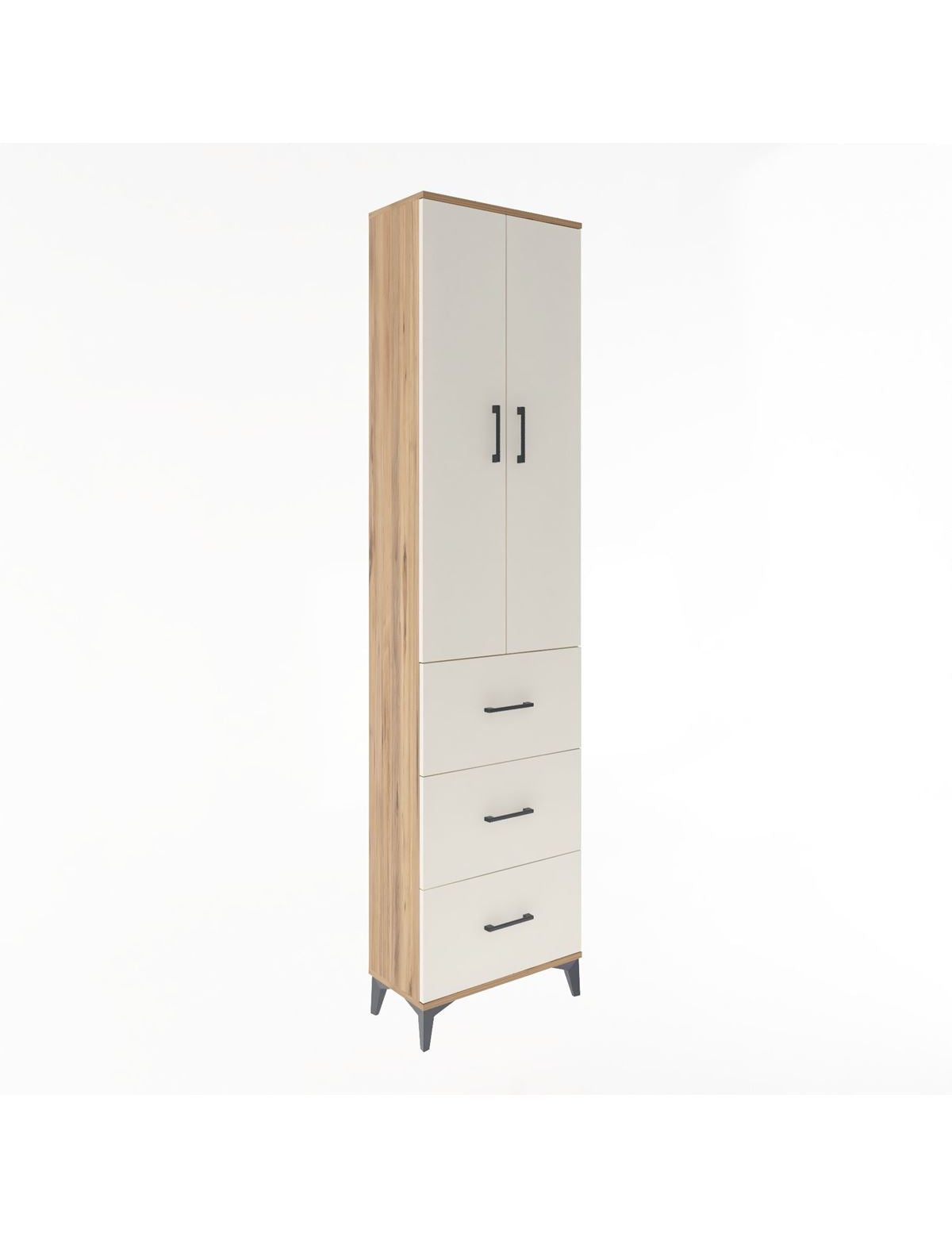Arges Dolap 4 Raflı 3 Çekmeceli 2 Kapaklı 60x30x243 - S32M070V7A