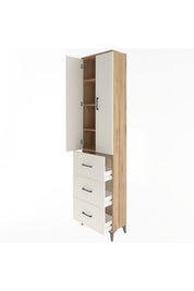 Arges Dolap 4 Raflı 3 Çekmeceli 2 Kapaklı 60x30x243 - S32M070V7A