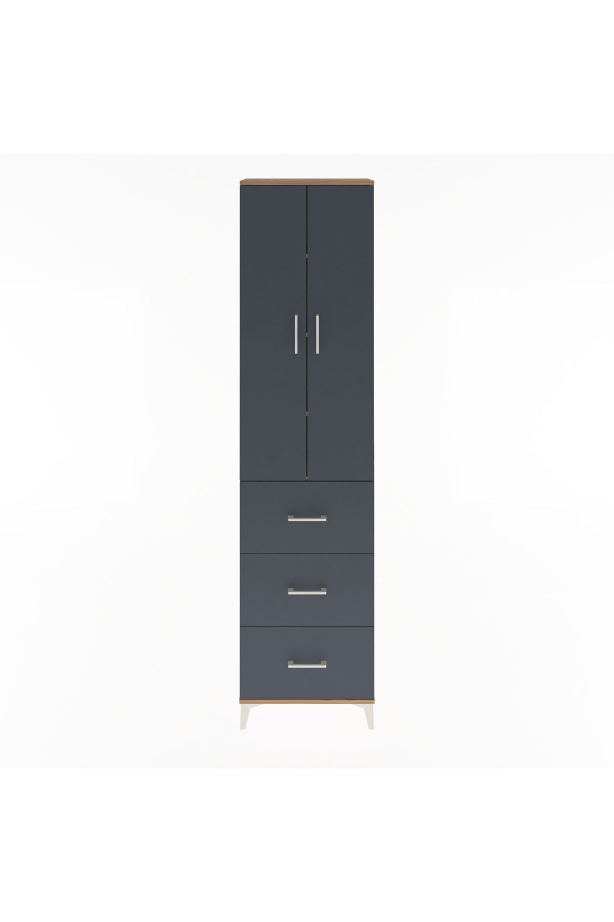 Arges Dolap 4 Raflı 3 Çekmeceli 2 Kapaklı 60x30x243 - S32M070V8A