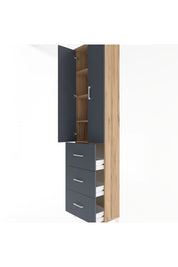 Arges Dolap 4 Raflı 3 Çekmeceli 2 Kapaklı 60x30x243 - S32M070V8A