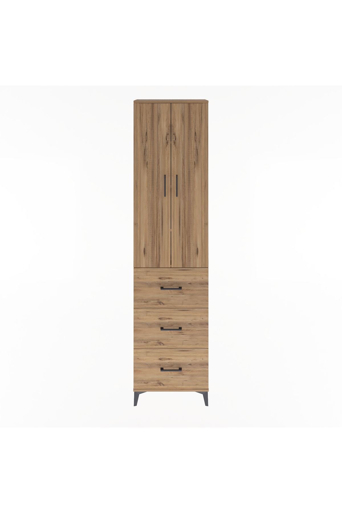 Arges Dolap 4 Raflı 3 Çekmeceli 2 Kapaklı 60x30x243 - S32M070V9A