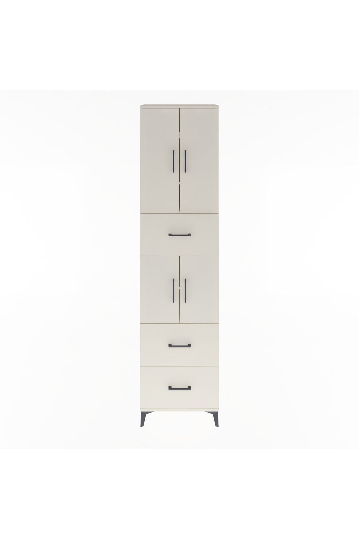 Arges Dolap 5 Raflı 3 Çekmeceli 4 Kapaklı 60x30x243 - S32M071V1A