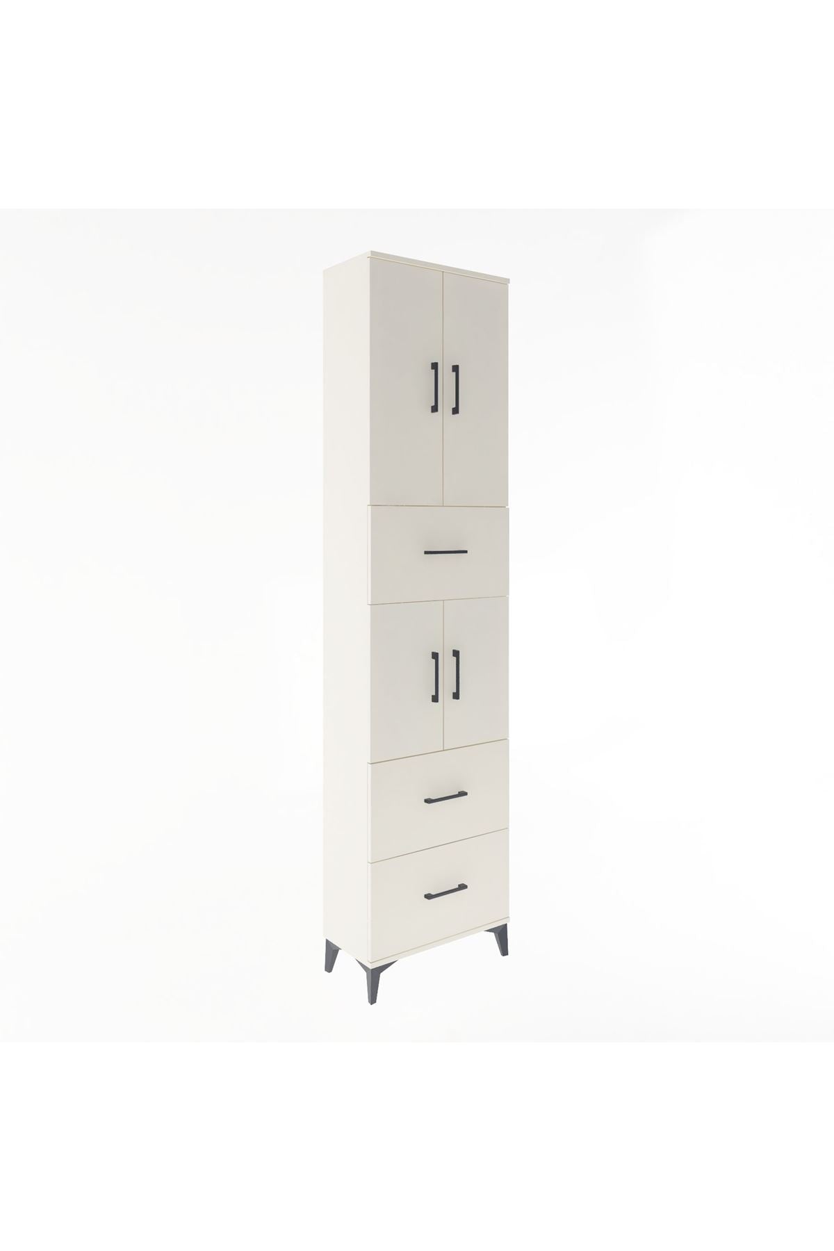 Arges Dolap 5 Raflı 3 Çekmeceli 4 Kapaklı 60x30x243 - S32M071V1A