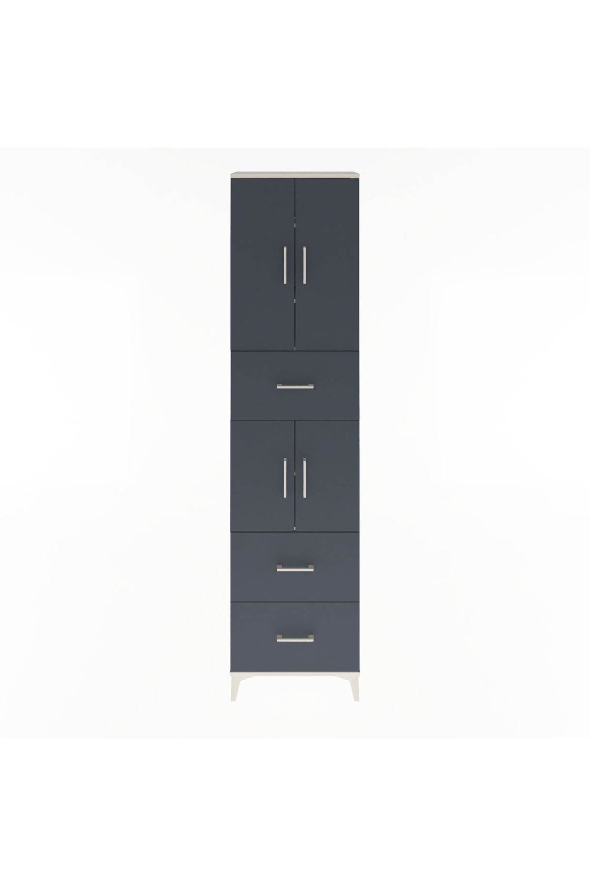 Arges Dolap 5 Raflı 3 Çekmeceli 4 Kapaklı 60x30x243 - S32M071V2A