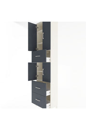 Arges Dolap 5 Raflı 3 Çekmeceli 4 Kapaklı 60x30x243 - S32M071V2A