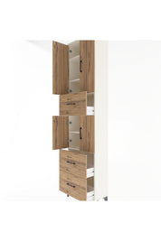 Arges Dolap 5 Raflı 3 Çekmeceli 4 Kapaklı 60x30x243 - S32M071V3A