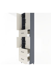 Arges Dolap 5 Raflı 3 Çekmeceli 4 Kapaklı 60x30x243 - S32M071V4A