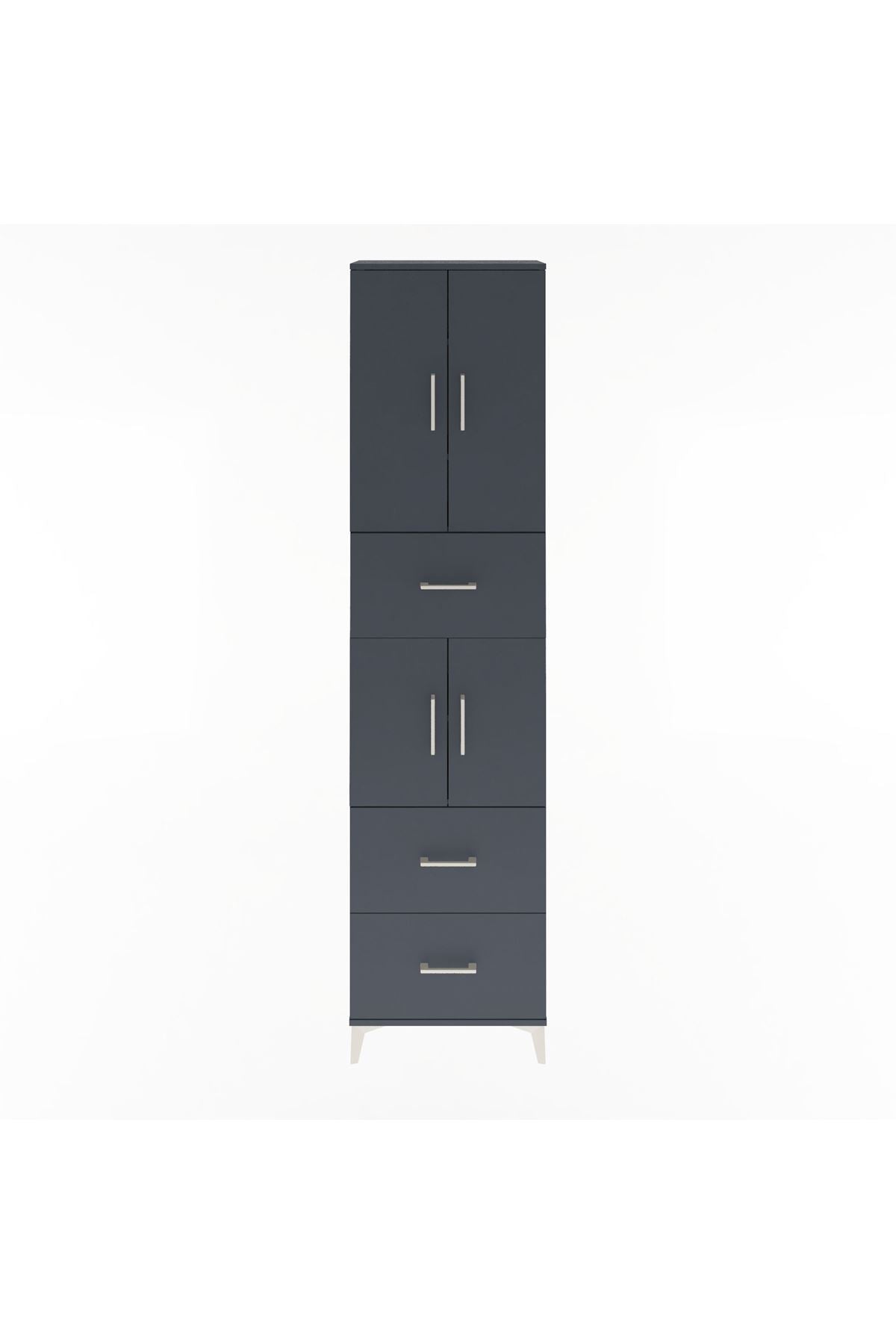 Arges Dolap 5 Raflı 3 Çekmeceli 4 Kapaklı 60x30x243 - S32M071V5A