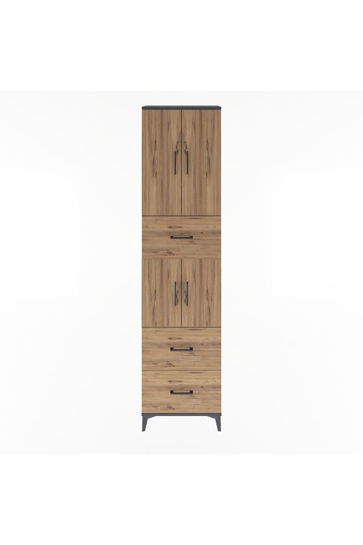 Arges Dolap 5 Raflı 3 Çekmeceli 4 Kapaklı 60x30x243 - S32M071V6A