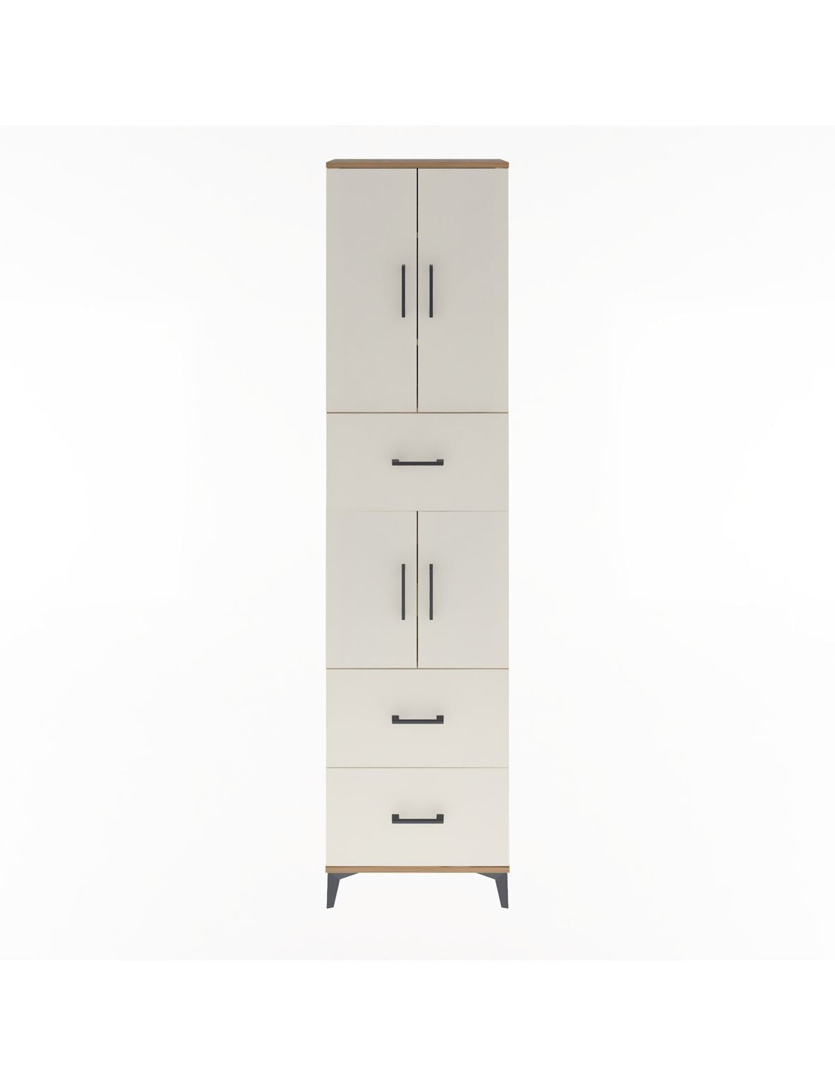 Arges Dolap 5 Raflı 3 Çekmeceli 4 Kapaklı 60x30x243 - S32M071V7A