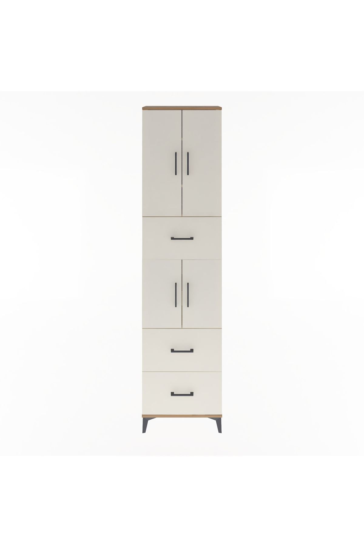 Arges Dolap 5 Raflı 3 Çekmeceli 4 Kapaklı 60x30x243 - S32M071V7A