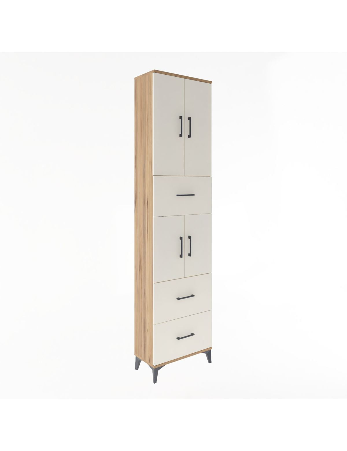 Arges Dolap 5 Raflı 3 Çekmeceli 4 Kapaklı 60x30x243 - S32M071V7A