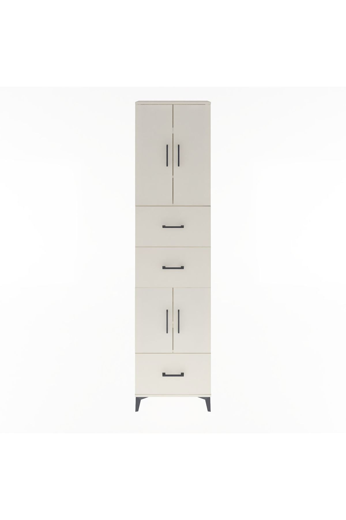 Arges Dolap 5 Raflı 3 Çekmeceli 4 Kapaklı 60x30x243 - S32M072V1A