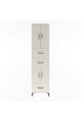 Arges Dolap 5 Raflı 3 Çekmeceli 4 Kapaklı 60x30x243