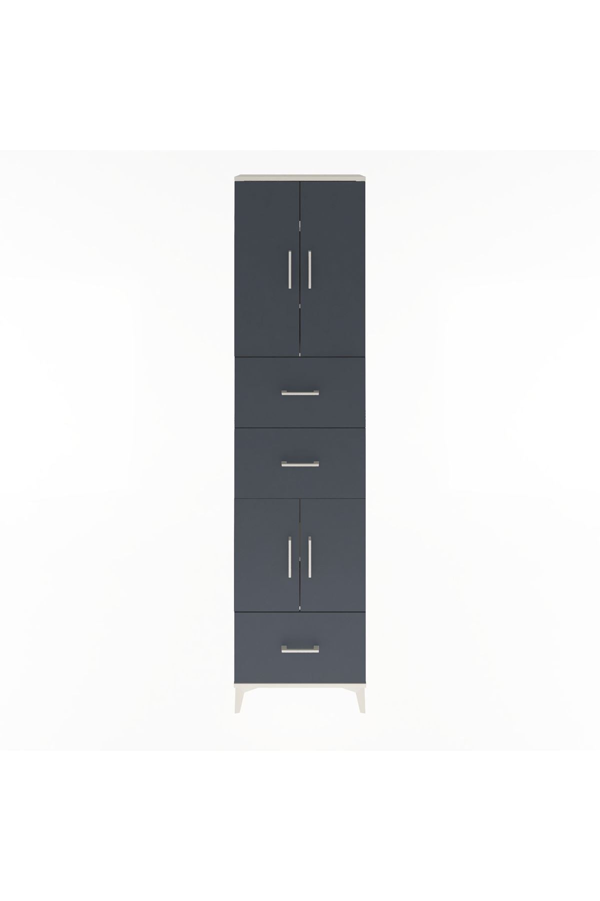 Arges Dolap 5 Raflı 3 Çekmeceli 4 Kapaklı 60x30x243 - S32M072V2A