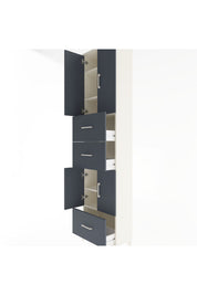 Arges Dolap 5 Raflı 3 Çekmeceli 4 Kapaklı 60x30x243 - S32M072V2A
