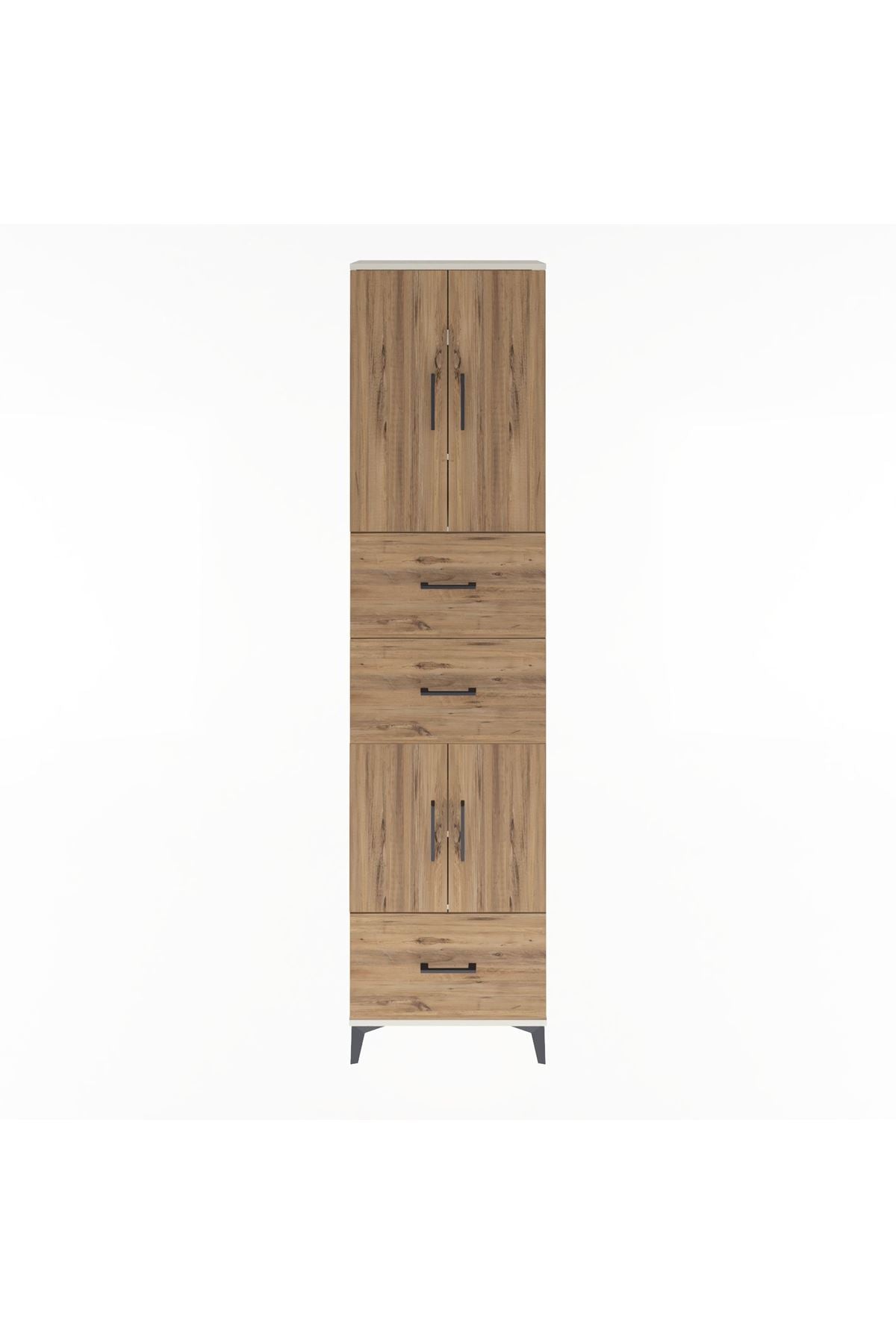 Arges Dolap 5 Raflı 3 Çekmeceli 4 Kapaklı 60x30x243 - S32M072V3A
