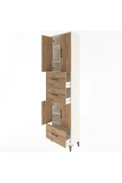 Arges Dolap 5 Raflı 3 Çekmeceli 4 Kapaklı 60x30x243 - S32M072V3A