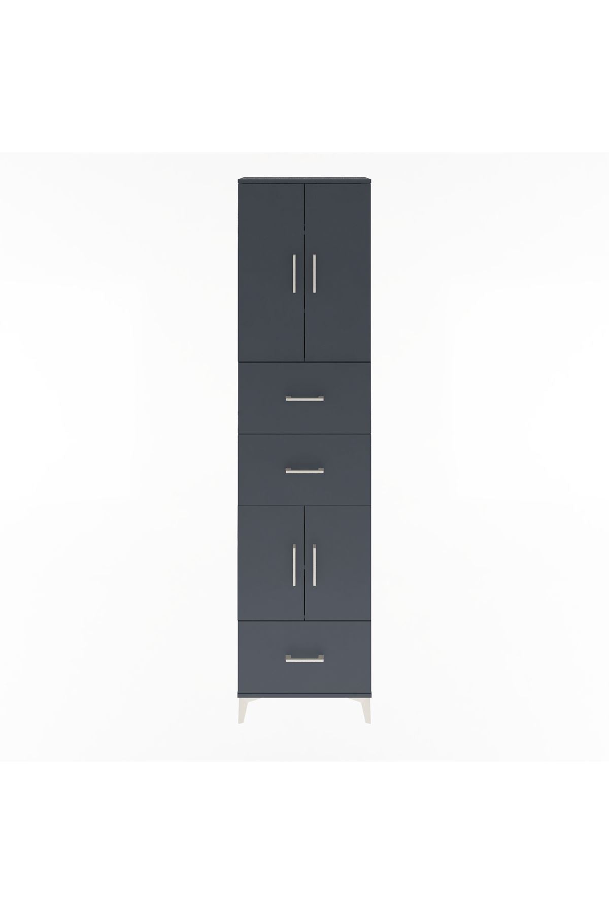 Arges Dolap 5 Raflı 3 Çekmeceli 4 Kapaklı 60x30x243 - S32M072V5A