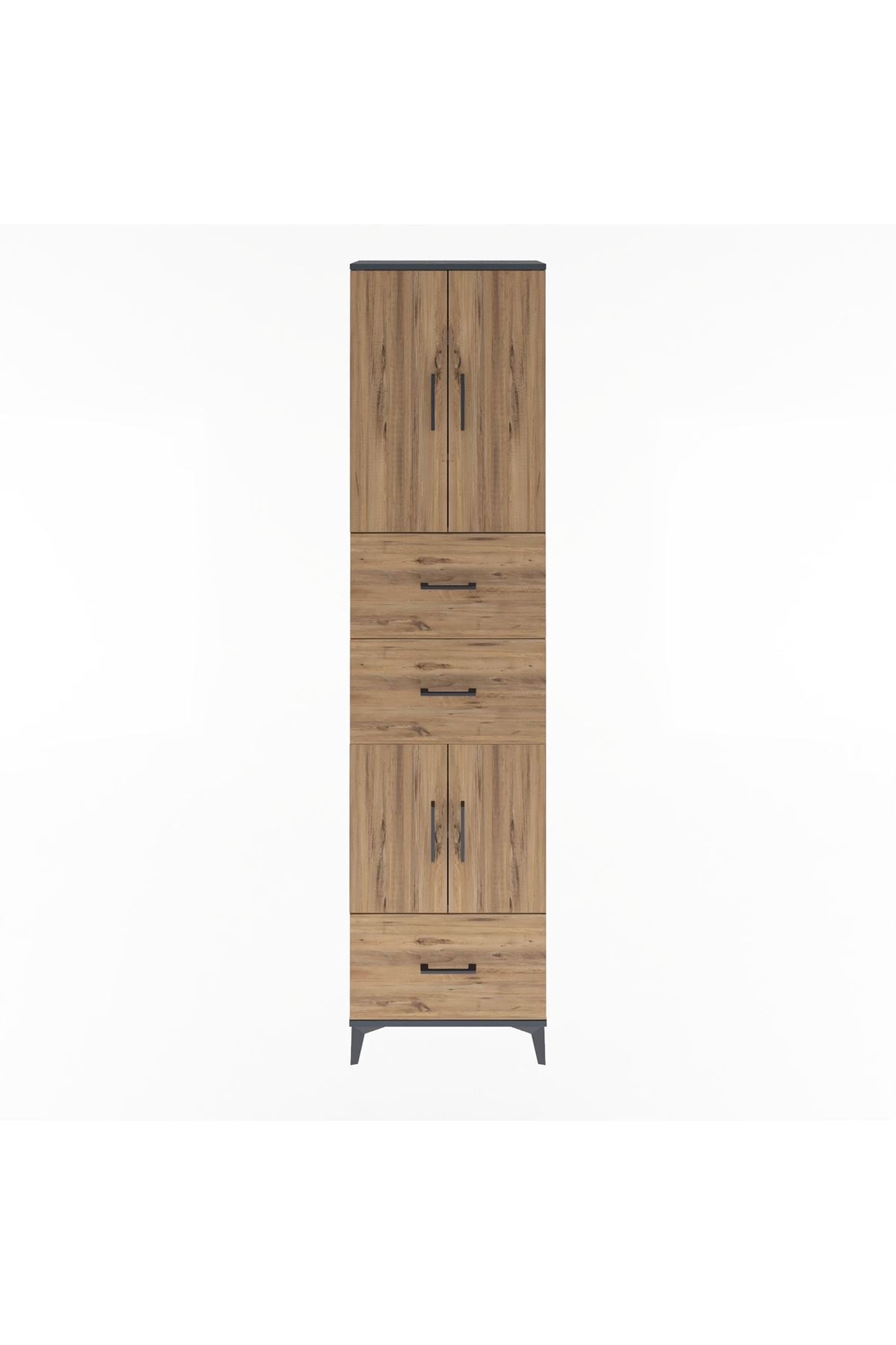 Arges Dolap 5 Raflı 3 Çekmeceli 4 Kapaklı 60x30x243 - S32M072V6A