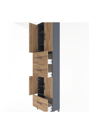 Arges Dolap 5 Raflı 3 Çekmeceli 4 Kapaklı 60x30x243 - S32M072V6A