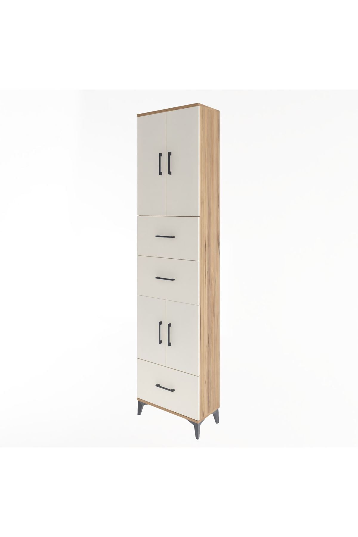 Arges Dolap 5 Raflı 3 Çekmeceli 4 Kapaklı 60x30x243 - S32M072V7A