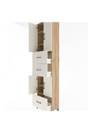 Arges Dolap 5 Raflı 3 Çekmeceli 4 Kapaklı 60x30x243 - S32M072V7A