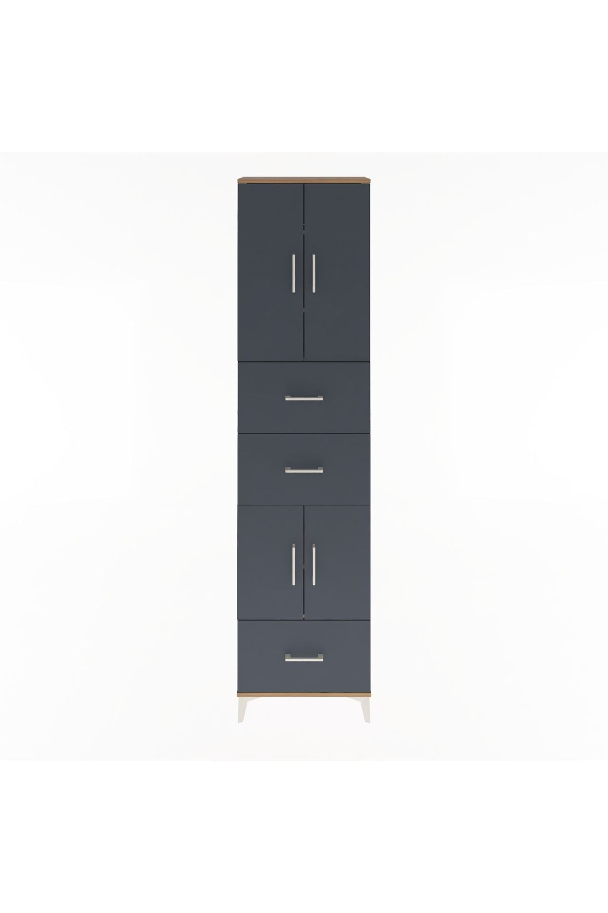 Arges Dolap 5 Raflı 3 Çekmeceli 4 Kapaklı 60x30x243 - S32M072V8A
