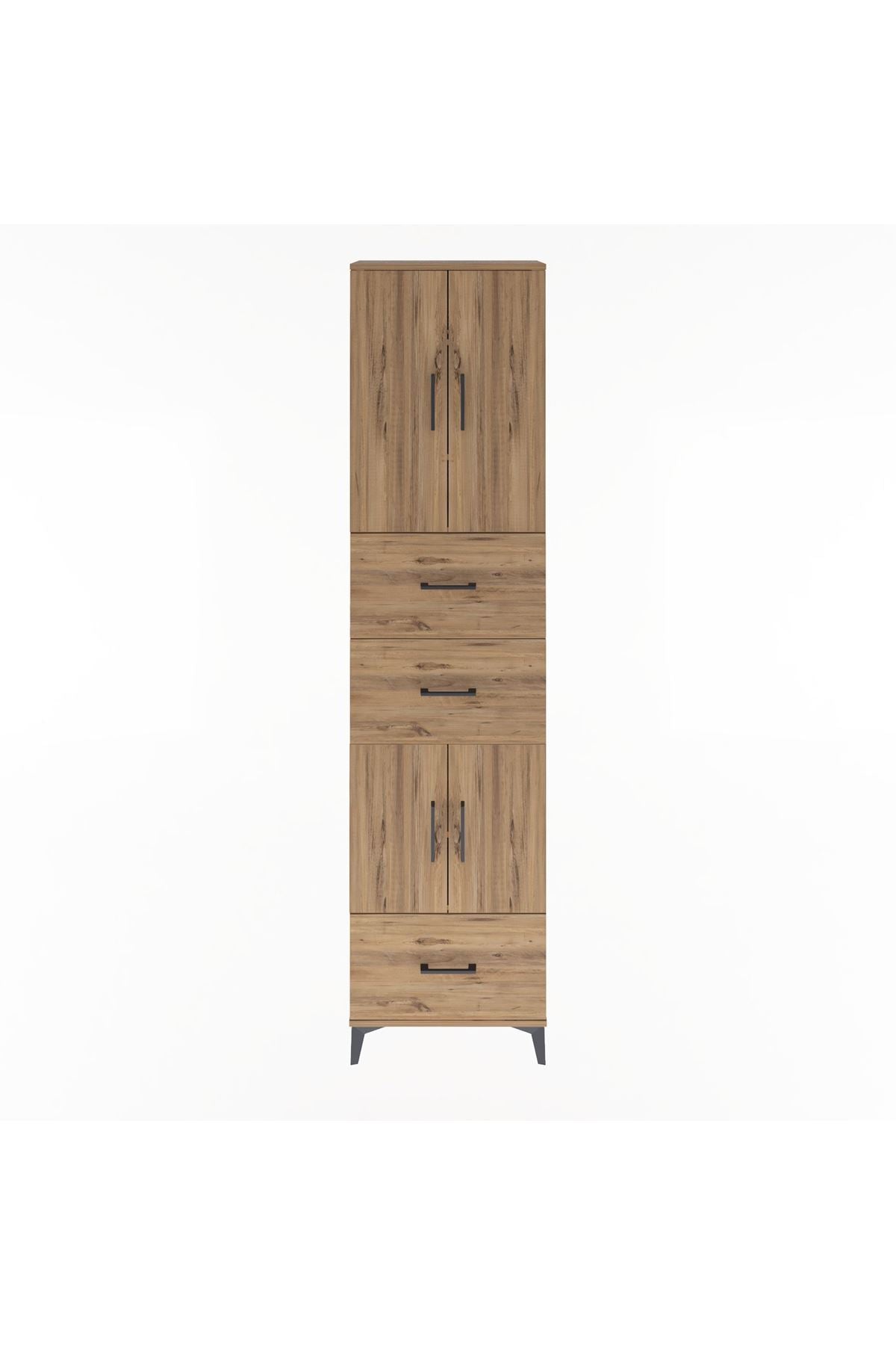 Arges Dolap 5 Raflı 3 Çekmeceli 4 Kapaklı 60x30x243 - S32M072V9A