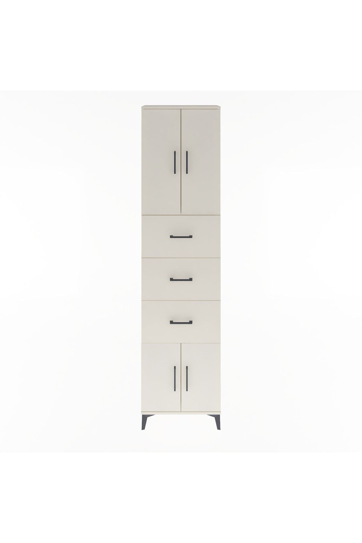 Arges Dolap Tek Raflı 3 Çekmeceli 4 Kapaklı 60x30x243 - S32M073V1A