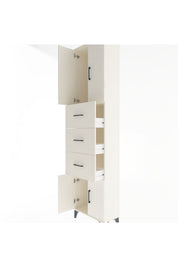 Arges Dolap Tek Raflı 3 Çekmeceli 4 Kapaklı 60x30x243 - S32M073V1A