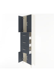 Arges Dolap Tek Raflı 3 Çekmeceli 4 Kapaklı 60x30x243 - S32M073V2A