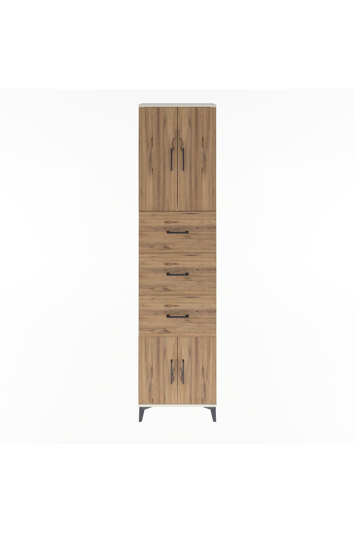 Arges Dolap Tek Raflı 3 Çekmeceli 4 Kapaklı 60x30x243 - S32M073V3A