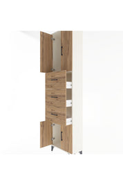 Arges Dolap Tek Raflı 3 Çekmeceli 4 Kapaklı 60x30x243 - S32M073V3A