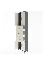 Arges Dolap Tek Raflı 3 Çekmeceli 4 Kapaklı 60x30x243 - S32M073V4A