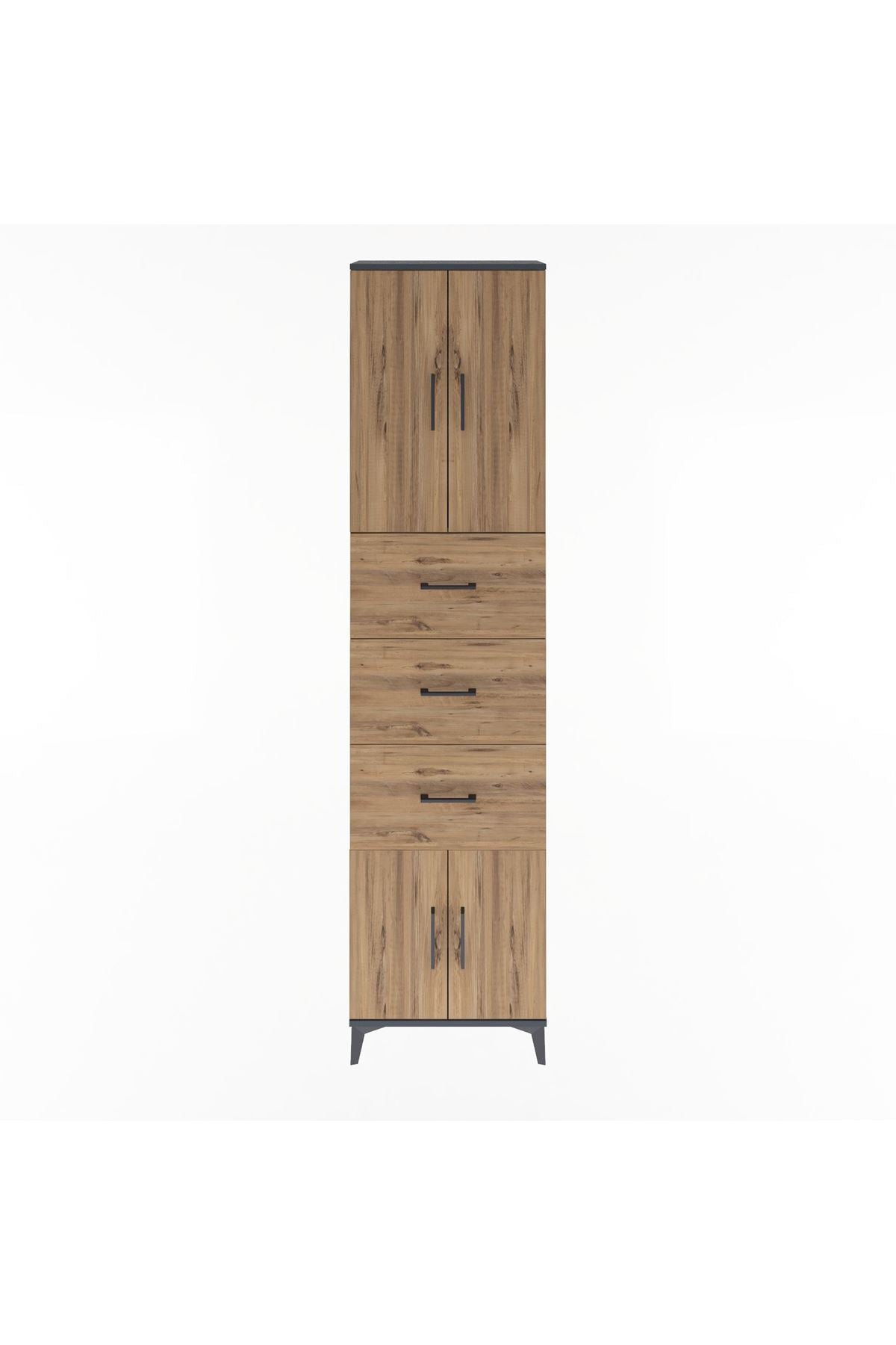 Arges Dolap Tek Raflı 3 Çekmeceli 4 Kapaklı 60x30x243 - S32M073V6A